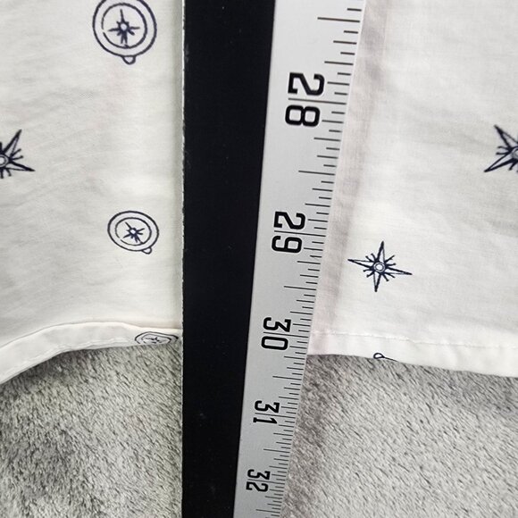 Mens Weatherproof Vintage Shirt White & Navy Short Sleeve Button Up Size XXL - Picture 11 of 12